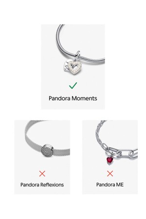 Moments Armband aus 14 Karat rosévergoldetem 925er-Sterlingsilber mit Herzclip - 7