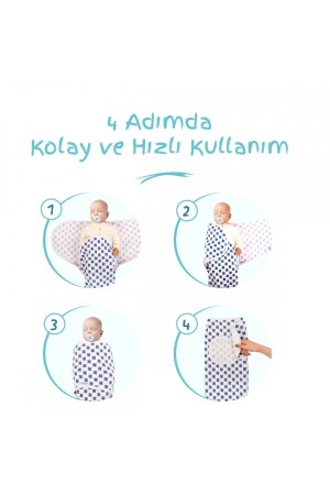 Mommyslab Mağaza 0 -3 Ay Desenli Yeni Sezon Kundak %100 Pamuk - Yeni YSKSML - 6