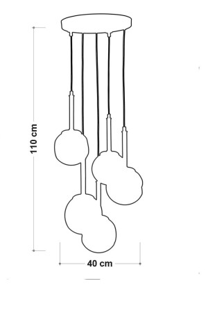 Mona 5-teiliger Luxus-Pendelleuchte-Kronleuchter mit chromschwarzem Metallgehäuse und Rauchglas-Design LZRNAVZ208 - 10