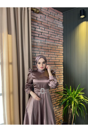 Mona Hijab Abendkleid Dusty Rose LLTLRABİYE - 1