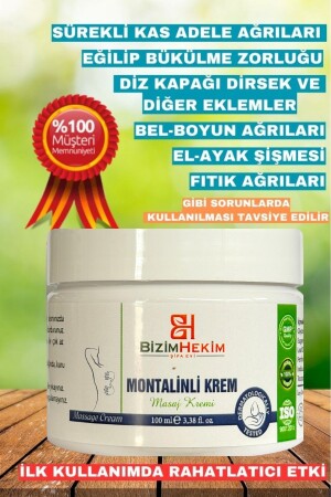 Montalinli Masaj Kremi El Ayak Bel Boyun Ağrılarına 100 ml - 3