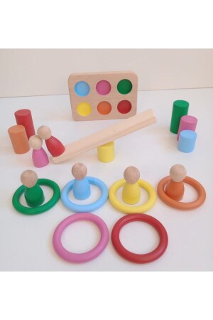 Montessori Halka Silindir Peg Bebek 6 Lı Seti G12205818000149 - 3