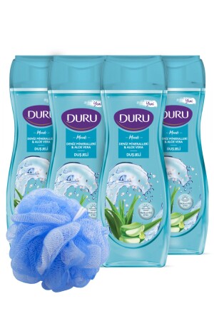 Moods Deniz Mineralleri & Aloe Vera Duş Jeli Duş Lifi Ile Birlikte 4x450ml - 1