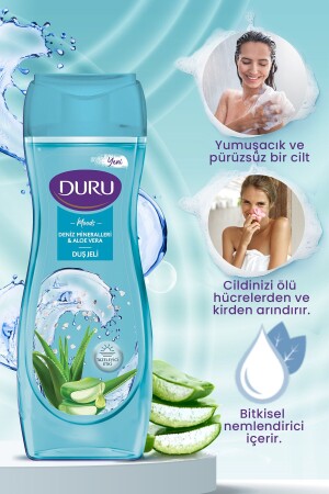 Moods Deniz Mineralleri & Aloe Vera Duş Jeli Duş Lifi Ile Birlikte 4x450ml - 5