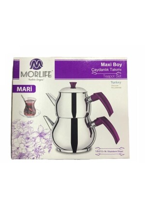 Morlife Maxi Boy Çelik Çaydanlık Takımı Mari 430 Kalite 854125 - 2