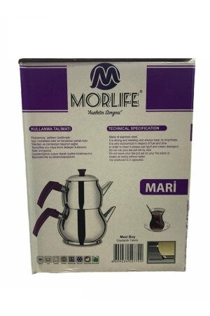 Morlife Maxi Boy Çelik Çaydanlık Takımı Mari 430 Kalite 854125 - 4