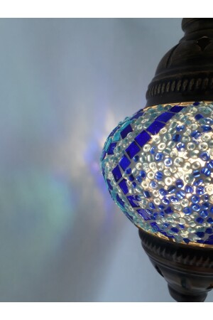 Mosaik-Kronleuchter, authentische türkische Lampe, dekorativer Kronleuchter, Glas zweiter Größe, 60 cm, turkishlamps12356 - 4