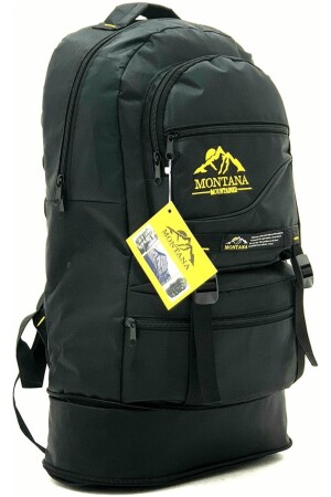 Mountainer 55+10 Liter Blasebalg Schwarz Wasserdichter Reise-Bergsteiger-Camper-Rucksack mit mehreren Fächern - 3