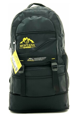 Mountainer 55-10 Litre Körüklü Siyah Su Geçirmez Çok Gözlü Seyahat-dağcı-kampçı Sırt Çantası - 4