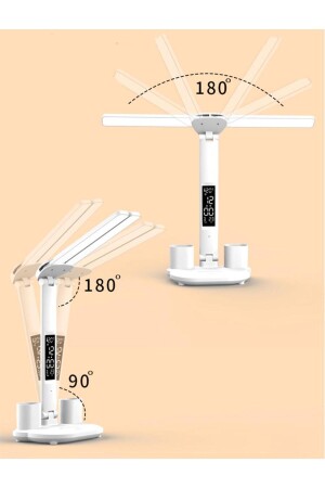 Multifunktionale Schreibtischlampe, Schreibtischuhr, Stifthalter, Thermometer - 8