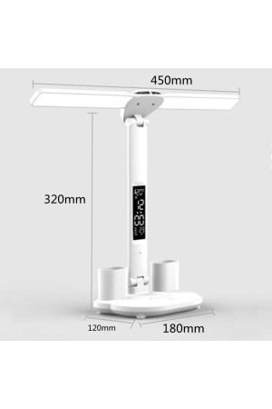 Multifunktionale Schreibtischlampe, Schreibtischuhr, Stifthalter, Thermometer - 9