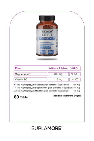 Multimagnesiumbisglycinat+Citrat+Malat + P5P 60 Tabletten 8683916512618 - 6