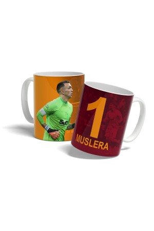 Muslera - Gelb-rot bedruckte Tasse - 2