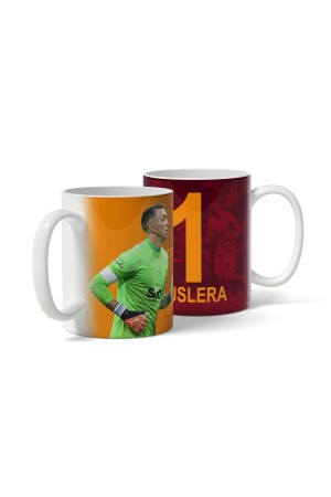 Muslera - Gelb-rot bedruckte Tasse - 5