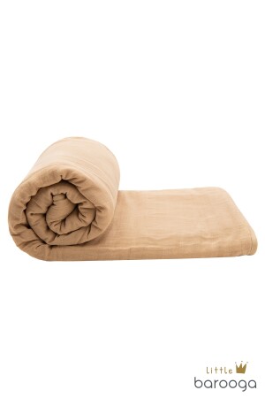 Musselin-Baby-Kinderdecke, (92 x 114 cm), 100 % Baumwolle – Sandbeige TYC00600739795 - 9