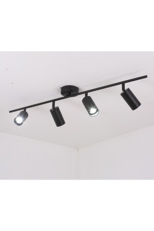 Mylights Mat Siyah Gün Işığı Ledli 4lü Les Spot Aydınlatma Hareketli MYL002936 - 2