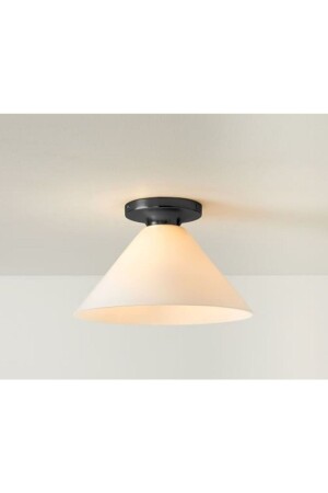 Mylights Opal Camlı Plofonyer Tavan Avize Aramtür Beyaz Camlı Cap 22 Cm MYL002890 - 3