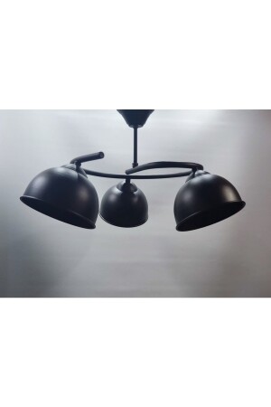 Mylights Retro Triple Matt Black Rustikaler Kronleuchter Vintage Kronleuchter MYL002897 - 4