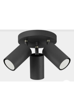 Mylights Üçlü Mat Siyah Hareketli Spot Led Avize Günışığı Ampullü Taban 15 Cm MYL003113 - 2