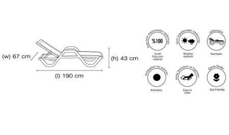 Myra Tex K Şezlong 1 Adet - 5