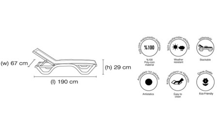 Myra Tex Şezlong 1 Adet - 5