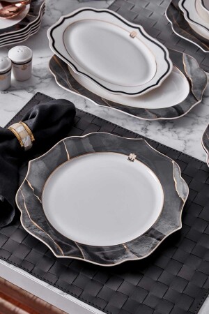 N3354 Marble Plus Romantik 56 Parça 12 Kişilik Yemek Takımı - 7