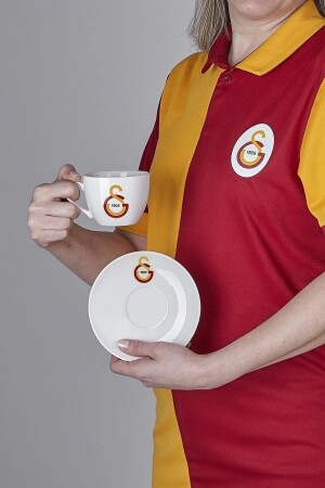 N3474 Galatasaray Lisanslı Arma Logo 2'li Çay Fincan Takımı - 5