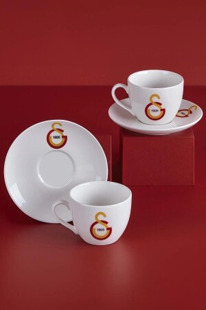 N3474 Galatasaray lizenziertes Arma-Logo-Set mit 2 Teetassen - 2