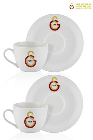 N3474 Galatasaray lizenziertes Arma-Logo-Set mit 2 Teetassen - 4