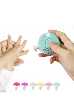 Nagelfeilen-Maniküre-Set für Neugeborene/Kinder, batteriebetrieben, grün, Grün, GreenManicure - 3