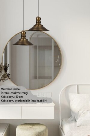 Nantes Eskitme Rengi Metal Sarkıt Avize Modern Otel Cafe Restoran Salon Retro Sarkıt Modeller BMM7097XXXX14 - 5