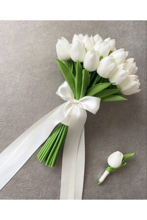 Nasser Tulpenstrauß inklusive Boutonniere 690005262 - 6