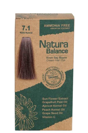 Natura Balance Haarfärbemittel – Bio-zertifiziertes Ashy Auburn 7. 1 8699367128025 - 2