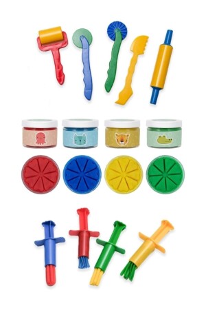 Natural Play Dough Shaper und Injector Press Set bon-sekil-pres - 5