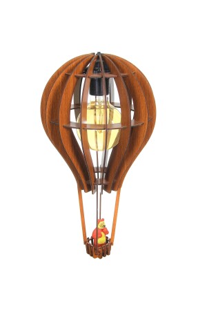 Natürlicher MDF-3D-Puzzle-Laser-Kronleuchter mit fliegendem Ballon aus MDF für Kinderzimmer, ohne Leuchtmittel, DECARTAVZ0063 - 9