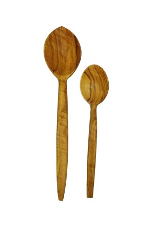 Natürlicher Olivenbaum, handgefertigtes Holzlöffel-Set, 2 Stück, TYC00460585253 - 1