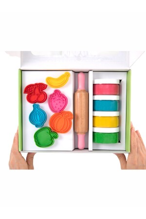 Natürliches Spielknete-Premium-Box-Set – Obst und Gemüse - 2