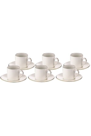 Naz - Set mit 6 Kaffeetassen Weiß B4237 - 6