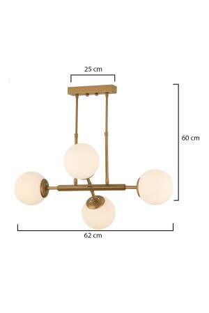 Nazar 4Lü Eskitme Modern Tasarım Yemek Odası, Yatak Odası Salon Avize 3762-04-FR - 6