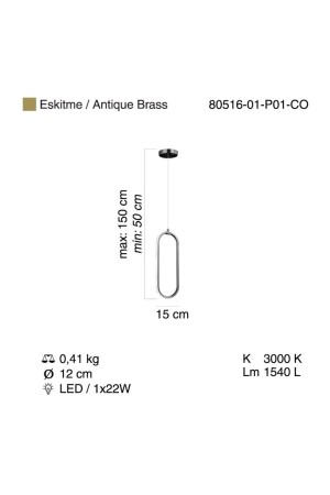 Nemıla Ledlı Teklı Sarkıt 22w 3000k 1198 - 8