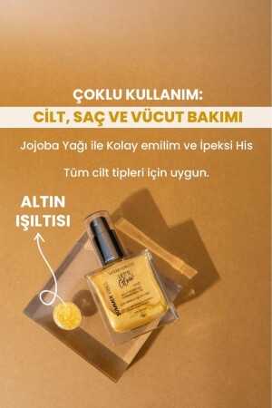 Nemlendirici ışıltılı Gold Çok Amaçlı vücut Yağı 50 ml - 4