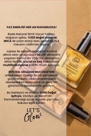 Nemlendirici ışıltılı Gold Çok Amaçlı vücut Yağı 50 ml - 8