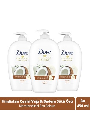 Nemlendirici Sıvı Sabun Hindistan Cevizi Yağı Ve Badem Sütü Özü 450 ml X3 Adet SET.UNİ.1219 - 1