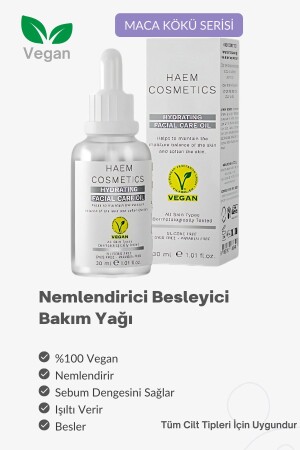 Vegan Nemlendirici Ve Işıltı Verici Yüz Bakım Yağı 30 ml HKBY02 - 1