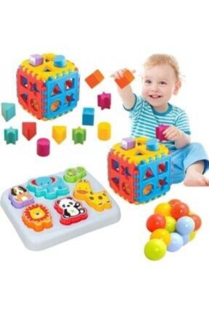 Nette Tiere Bultak + Bul Tak Puzzle Pädagogische Intelligenz Entwicklung Set 10 Stück Ball Geschenk/depomix DEPOMİKSAVMSNIBZT - 2