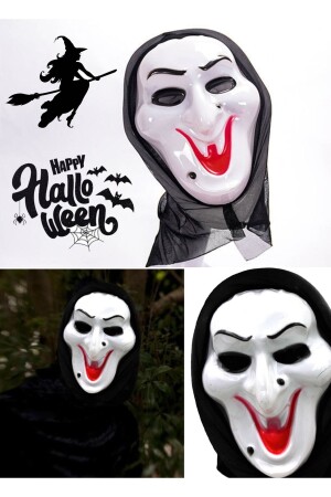 Neue gruselige Hexenmaske, bester Preis und Qualität, gruselige Hexenmaske aus Kunststoff für Halloween - 3