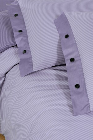 Neues Fancy Stripe Lilac Einzelbettbezug-Set aus 100 % Baumwolle mit Streifenmuster von SAREV. 3181323002 - 7