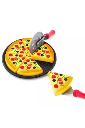 Neues Spielzeug-Pizza-Schneidspiel mit Tablett-Zubehör, Mädchen-Jungen-Spielzeug-Pizza - 2