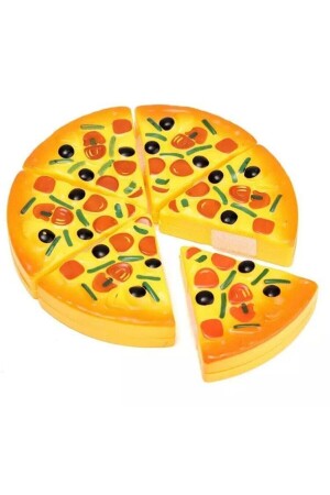 Neues Spielzeug-Pizza-Schneidspiel mit Tablett-Zubehör, Mädchen-Jungen-Spielzeug-Pizza - 5