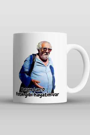 Neujahrsgeschenk „Banane Yaa I'm Living My Life“ bedruckte Tasse aus Glas street-reportage-1 - 8